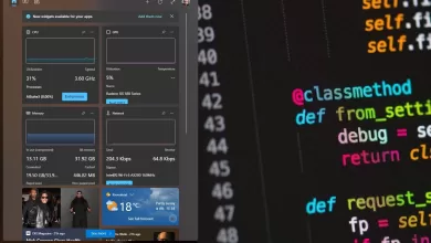 Windows widgets main